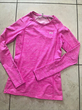Under Armour Cold Gear Seamless Space Dye Long Sleeve Shirt Pink